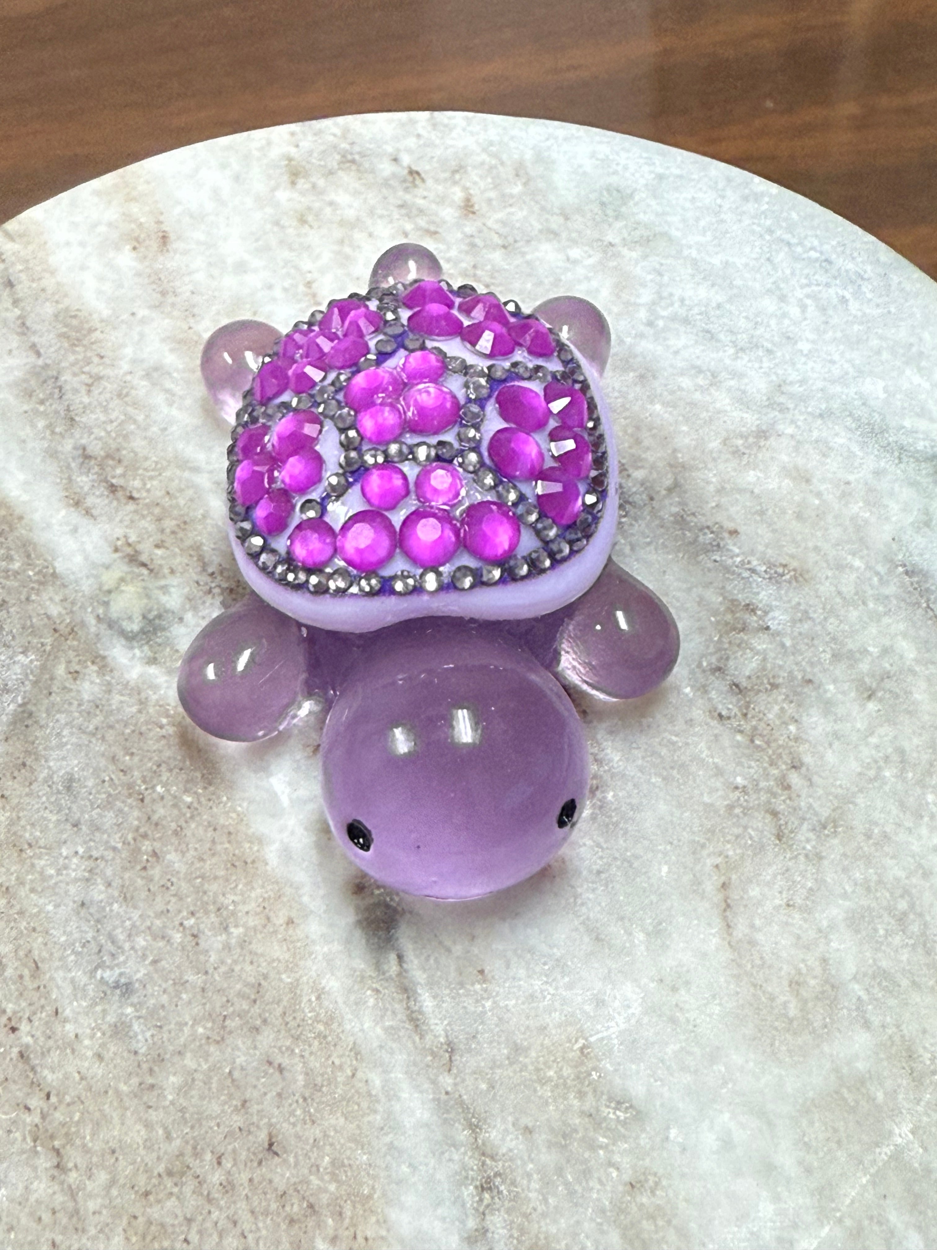 *New* Bling Rhinestone Mini Resin Turtles