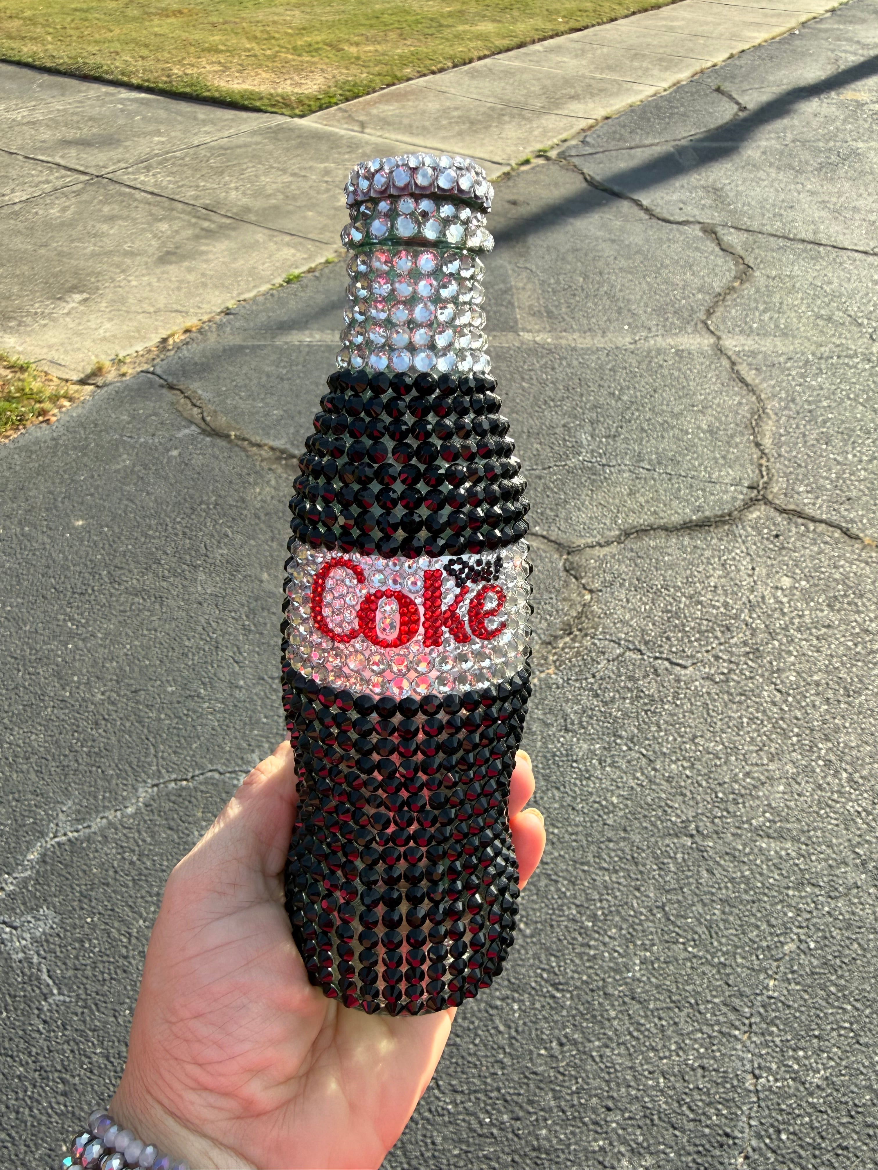 Bling Rhinestone Diet Coke Glass Bottle