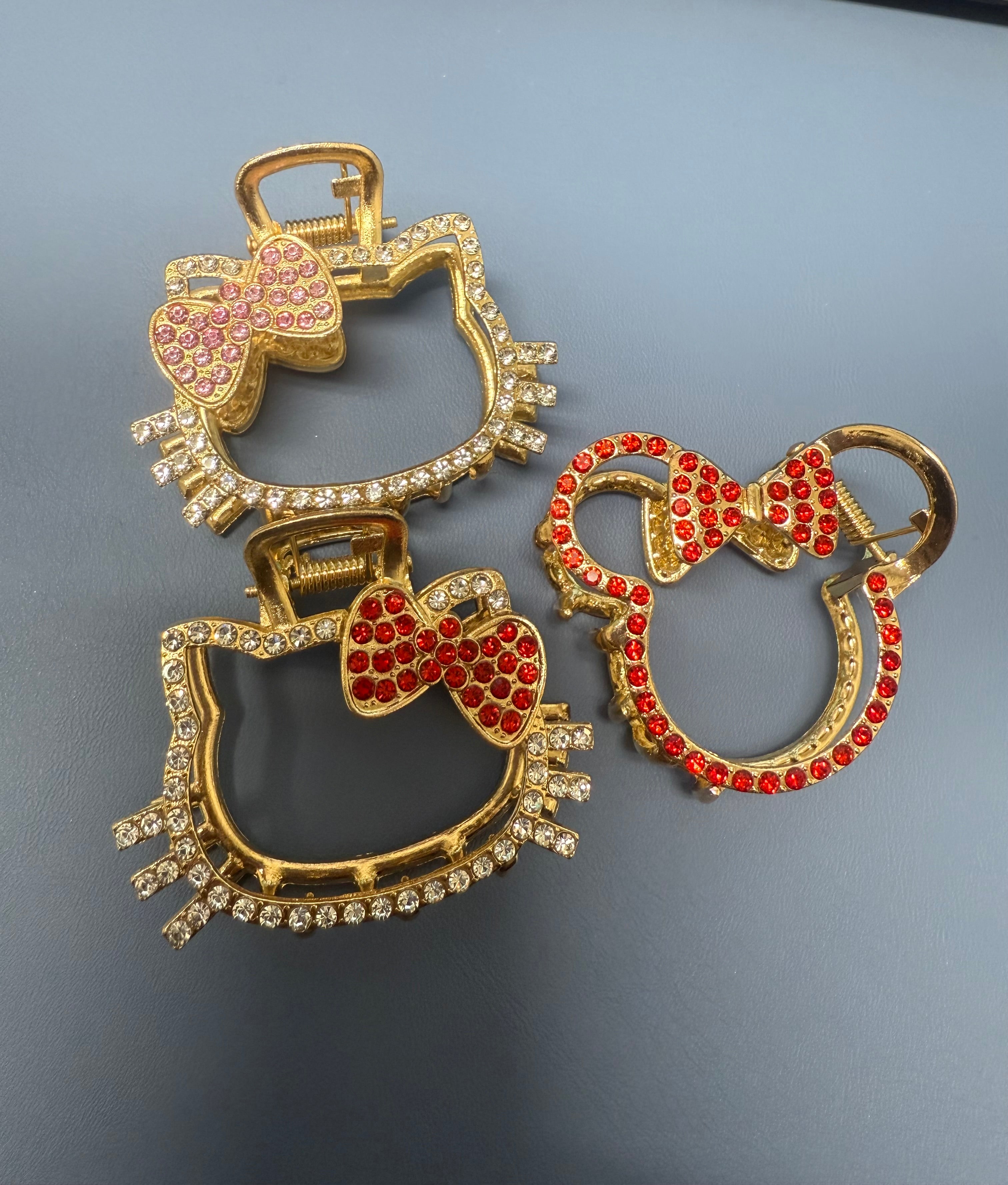 Hair Clips | Bling Hello Kitty Mickey Mouse | Hair Accessories