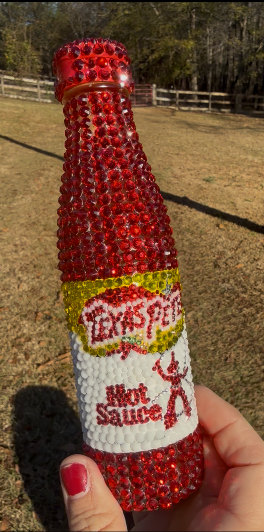 Bling Rhinestone Texas Pete Hot Sauce