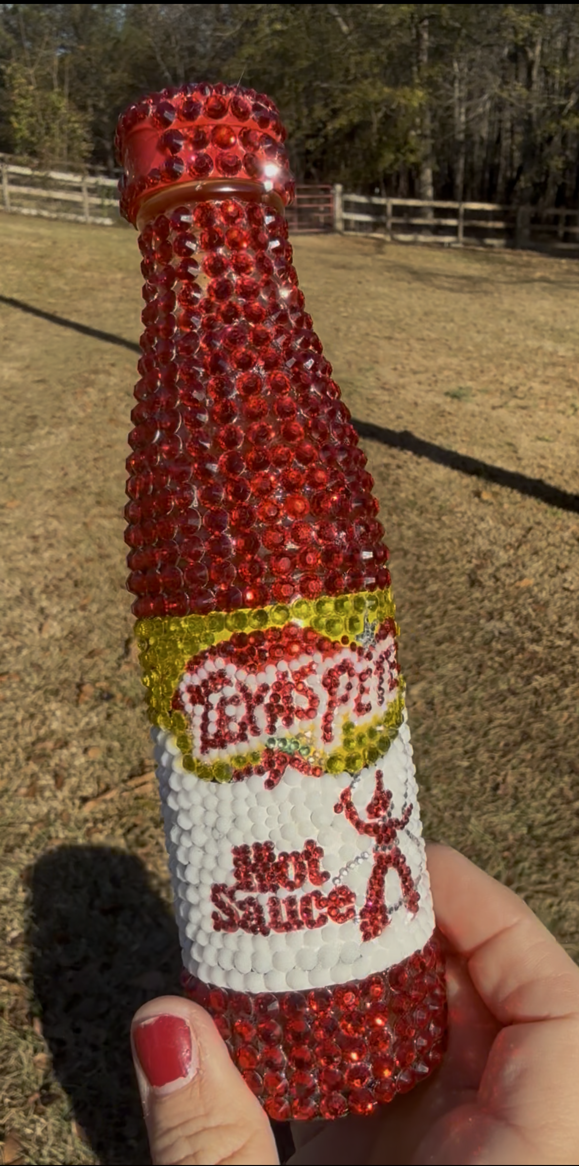 Bling Rhinestone Texas Pete Hot Sauce