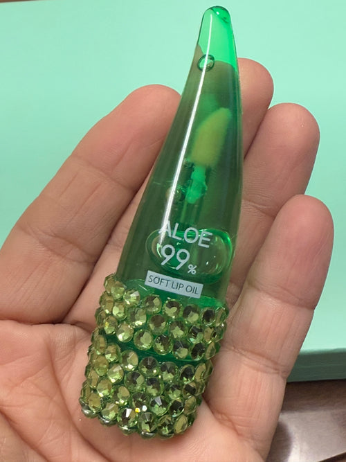 Bling Rhinestone Aloe Vera Lip Oil | Balm