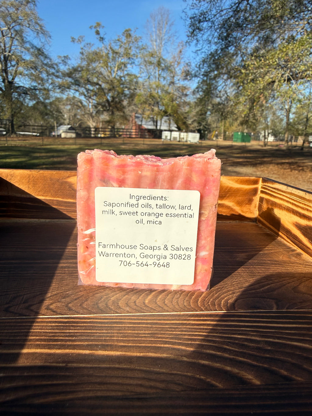 Handmade Pink Confetti Milk Soap lightly scented
