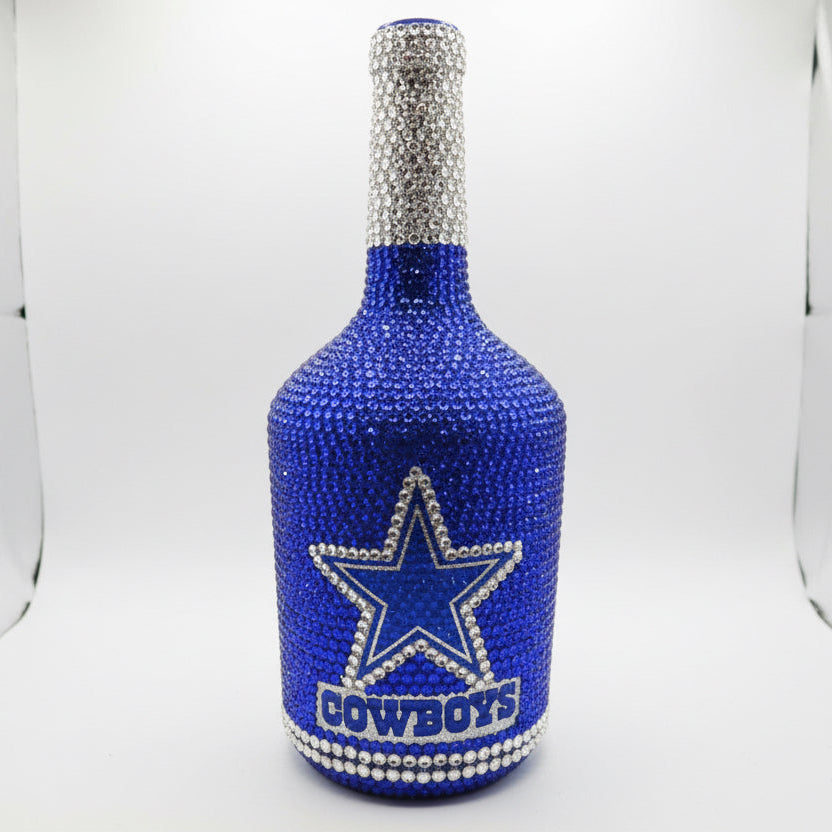Dallas Cowboys Custom Rhinestone Hennessy Bottle