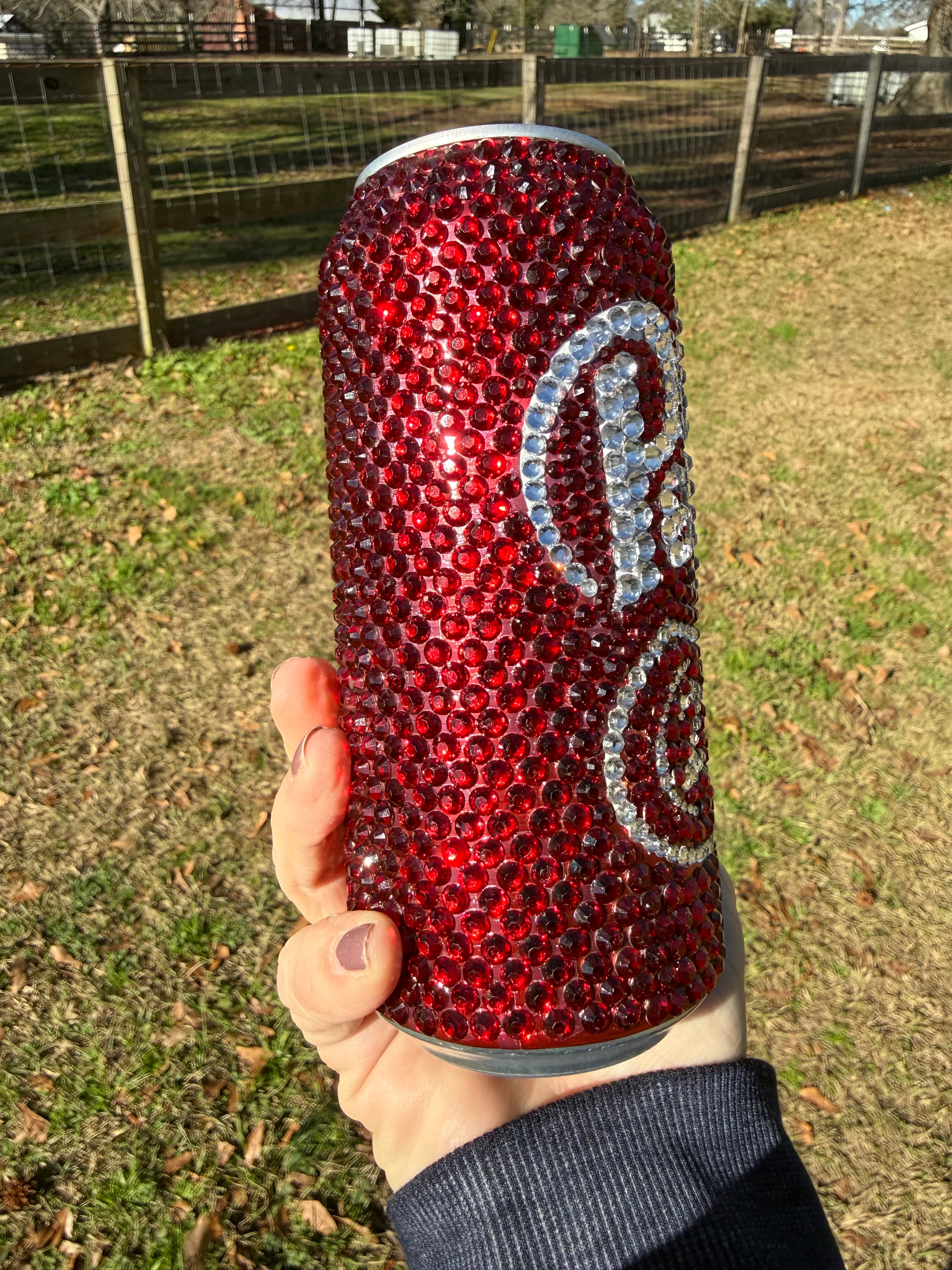 Bling Rhinestone Dr Pepper Can 16oz