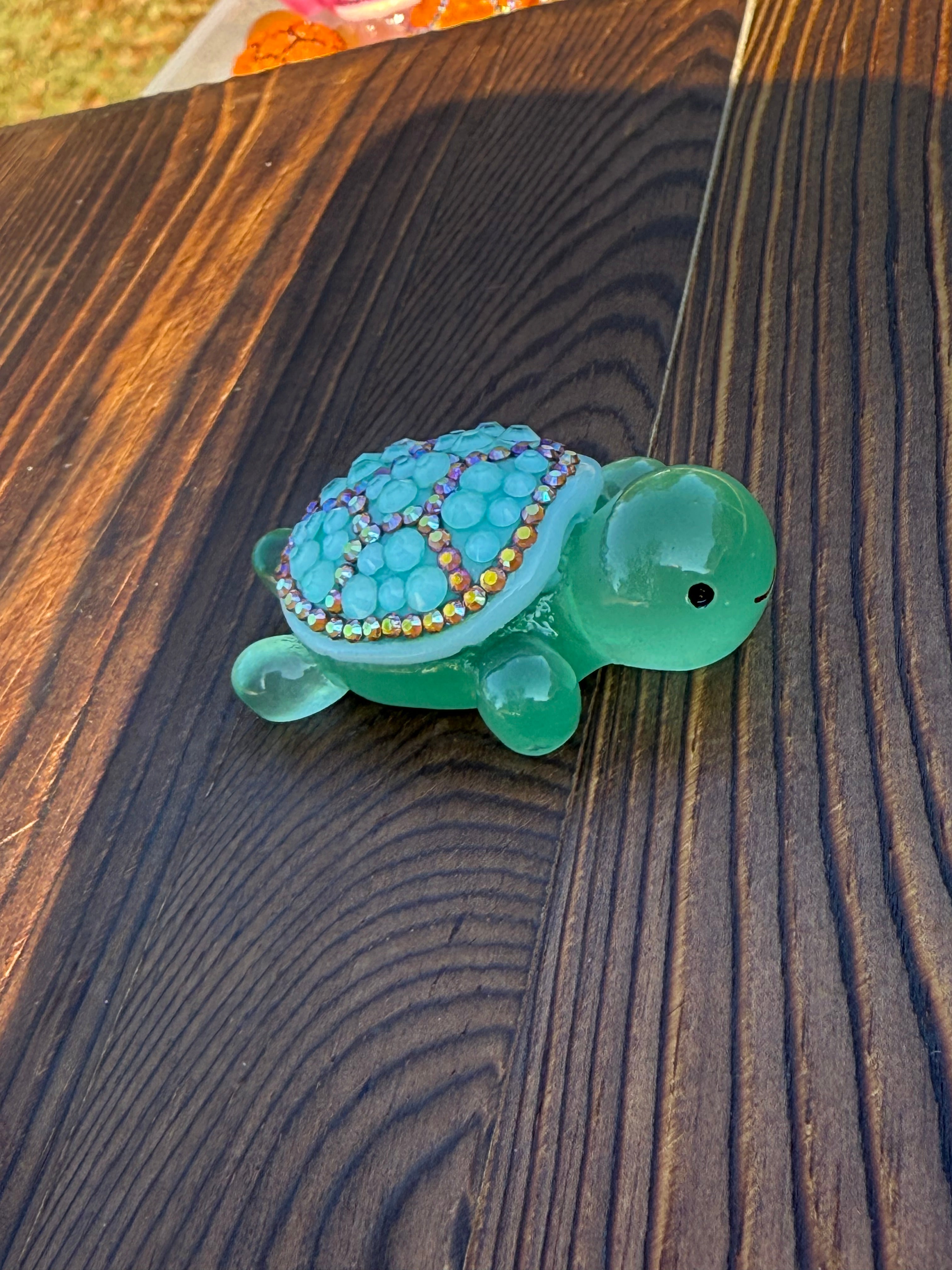 *New* Bling Rhinestone Mini Resin Turtles