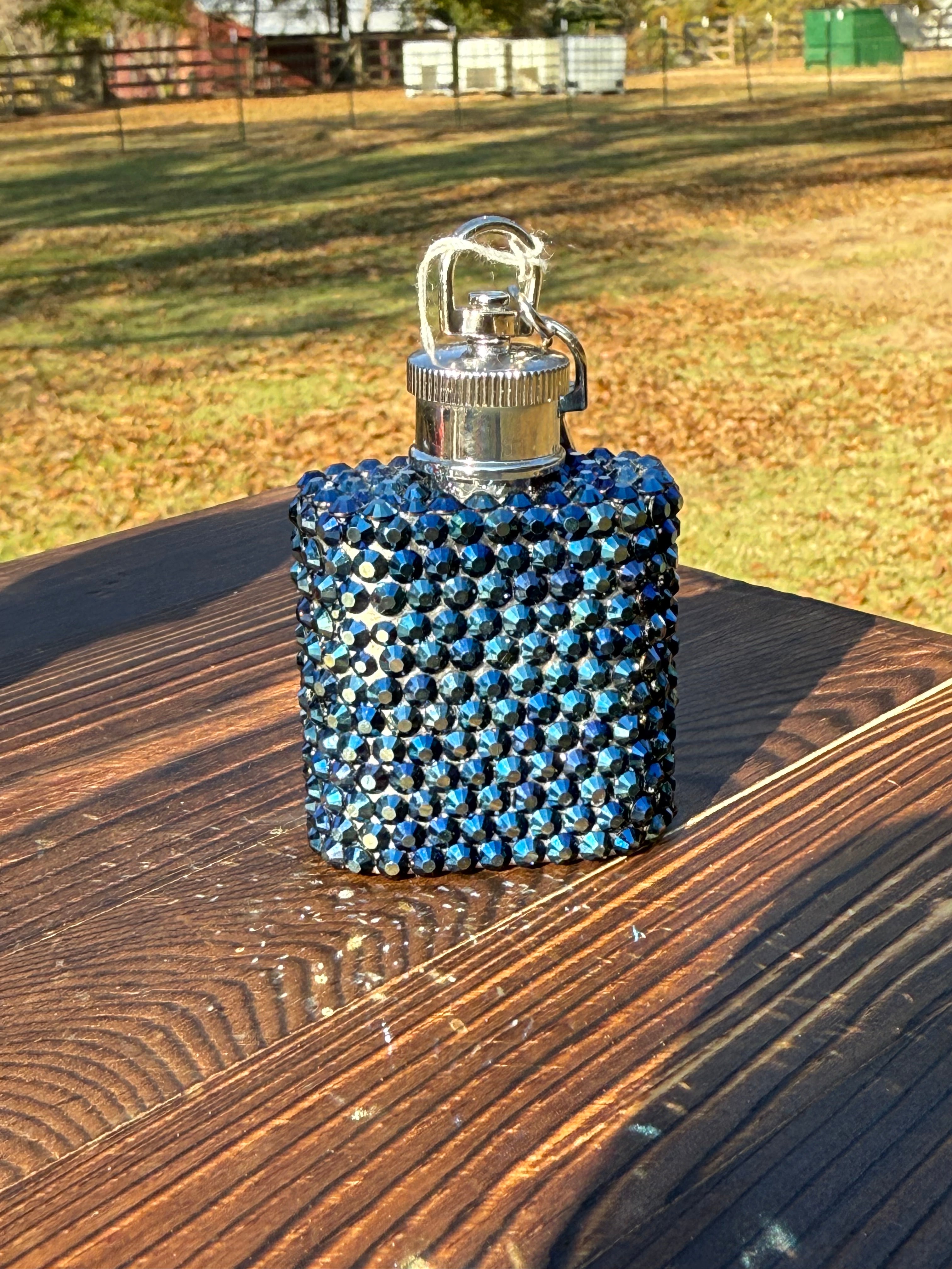 Bling Rhinestone Mini Flask Keychain